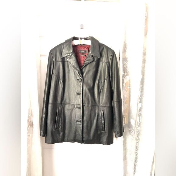 Vintage 90s Wilson's Leather Jacket 3M Thinsulate Quilt Lined women plus sz 2X - Picture 4 of 15